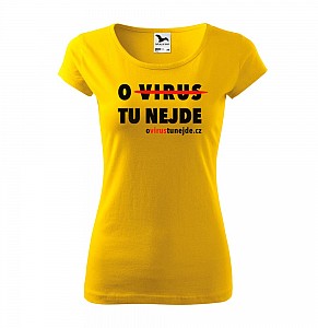 Dámské triko O VIRUS TU NEJDE žluté